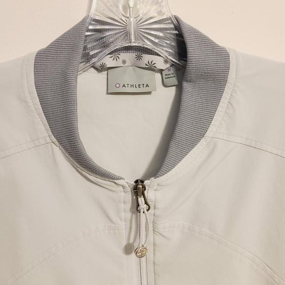 Athleta | Women's Gray Two Tone Full Zipper Lightweight Jacket (Size Medium) - Picture 5 of 13